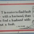 Black Americana POSTCARD - It's Easier To Find Fault With A Husband - Ethnographic