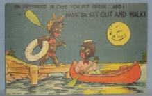 Black Americana POSTCARD - I'm Prepared in Case You Get Fresh - Ethnographic