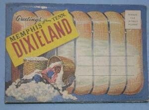 Black Americana Folding POSTCARD - Greetings from Dixieland, Memphis, Tenn - Ethnographic