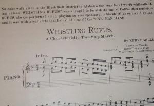Black Americana WHISTLING RUFUS Music Book - Ethnographic