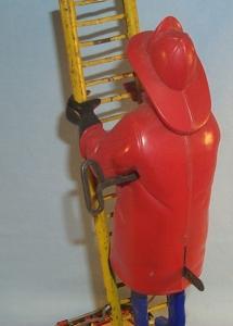 Marx CLIMBING FIREMAN Wind Up Tin Toy