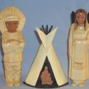 Three AMERICAN INDIAN Plastic Figurines - Ethnographic