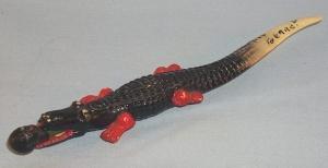 BLACK MAN IN ALLIGATOR'S MOUTH Pencil - Ethnographic
