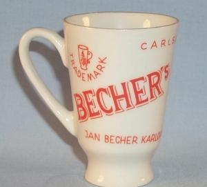 One BECHER'S LIQUEUR Advertising Porcelain Shot Cup