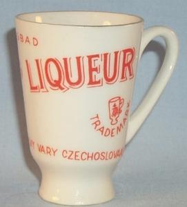 One BECHER'S LIQUEUR Advertising Porcelain Shot Cup