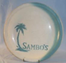 SAMBO'S Advertising Ironstone Dinner Plate