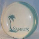 SAMBO'S Advertising Ironstone Dinner Plate