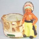 Colorful INDIAN BY STUMP Porcelain Advertising Souvenir Ashtray