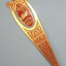 Red & Copper 1933 A CENTURY OF PROGRESS Chicago World's Fair Book Marker - Metalware