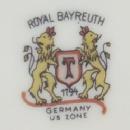 U.S. Zone Green ROYAL BAYREUTH Porcelain Matchholder and Ashtray Set