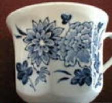 MEAKIN Flow Blue Dinnerware - 41 piece LIBERTY Cobalt Blue Pattern - Antique Ironstone Porcelain