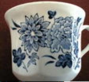 MEAKIN Flow Blue Dinnerware - 41 piece LIBERTY Cobalt Blue Pattern - Antique Ironstone Porcelain