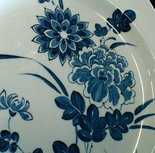 MEAKIN Flow Blue Dinnerware - 41 piece LIBERTY Cobalt Blue Pattern - Antique Ironstone Porcelain