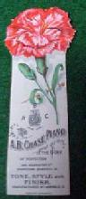 Book Mark Celuloid CHASE PIANO - Advertising