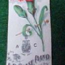 Book Mark Celuloid CHASE PIANO - Advertising