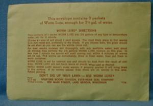 old WORM LURE Fish Lure Bait - Vintage sporting