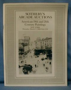 old vintage Sothebys auction ART Catalog - AMERICAN Painting Catalog - 19th & 20th CENTURY PAINTINGS - 1988 Auction Catalog with Prices - paper