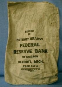 FEDERAL RESERVE BANK Money Bag Detroit Michigan - Misc
