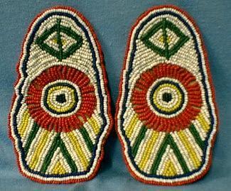 American Indian Moccasins Tops - Hand Crafted Bead