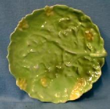 Royal Bayreuth CABBAGE LEAF Vintage Handled Nappy - porcelain