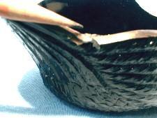 LE Smith Black Glass SWAN Bowl planter