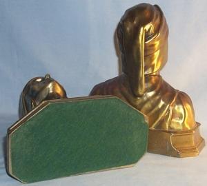 DANTES Brass Finished Bookends - Metalware
