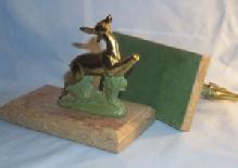Pompeian Bronze Co. DANTE AND BEATRICE Polychromed Bookends - Metalware