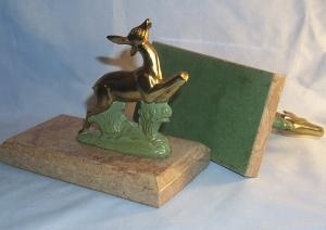 Pompeian Bronze Co. DANTE AND BEATRICE Polychromed Bookends - Metalware