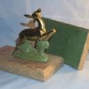 Pompeian Bronze Co. DANTE AND BEATRICE Polychromed Bookends - Metalware