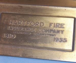 Advertising HARTFORD FIRE INSURANCE COMPANY Elk Bronze Bookends - Metalware