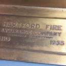 Advertising HARTFORD FIRE INSURANCE COMPANY Elk Bronze Bookends - Metalware