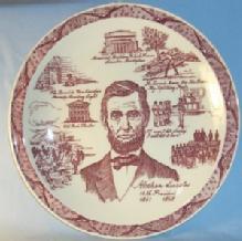 Vernon Kilns ABRAHAM LINCOLN 16th President Porcelain Comemorative Plate