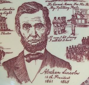 Vernon Kilns ABRAHAM LINCOLN 16th President Porcelain Comemorative Plate
