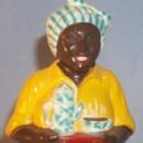 BLACK MAID SERVING COFFEE Plastic Salt and Pepper Shakers - Ethnographic