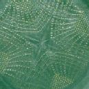 Vaseline green Glass Octagon Plate - Canary ROMANESQUE - L.E. Smith