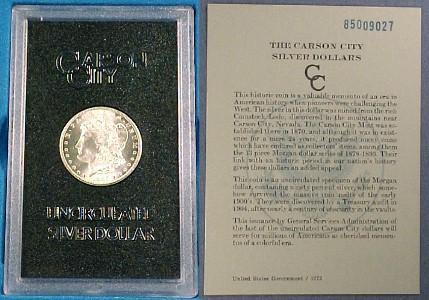 1885 CC Silver Dollar - Unc. - mbb