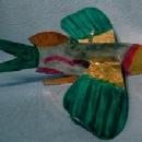 old vintage Tin Folk Art FISH Holiday Ornament - Sporting Metalware