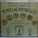 Tin Cigarette Box - MELACHRINO & CO Egyptian Cigarette Tin Box - Tobacciana Advertising Metalware