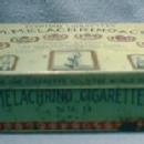 Tin Cigarette Box - MELACHRINO & CO Egyptian Cigarette Tin Box - Tobacciana Advertising Metalware
