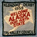 Alaska Boy Scouts America 1959 Klondike Derby Patch - WELCOME ALASKA OUR 49th STATE - Collectible