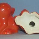 German ORANGE DOG Pottery Salt and Pepper Shakers