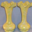 Two SHAWNEE Yellow Pottery Vases