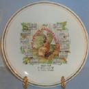 DRESDEN Indian Maiden Decorated 1912 Calander Advertising Pottery Plate