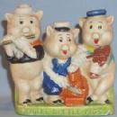 Walt Disney THREE LITTLE PIGS Porcelain Toothbrush Holder