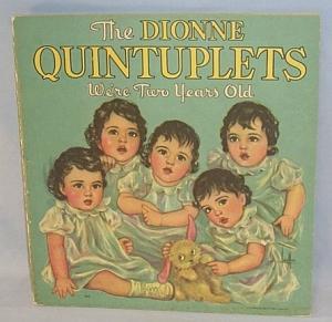 The Dionne Quintuplets WE'RE TWO YEARS OLD Whitman Story Book - Paper