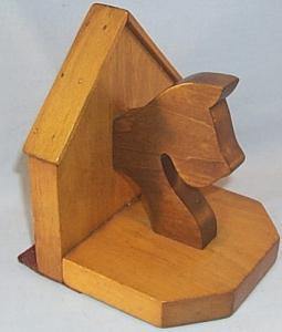 Single Wooden SCOTTIE DOG Bookend - Misc.