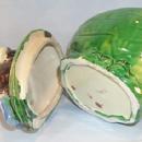 Colorful Black Boy on Watermelon MAJOLICA Container with Lid - Ethnographic