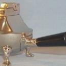 Three Legged Handled KITCHEN KETTLE Rhodium Finished Cigarette Lighter - Tobacciana