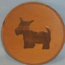 SCOTTIE DOG Round Wooden Wall Plaque - Misc.