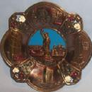 NEW YORK CITY Advertising Bronzed Grey Metal Hanging Plaque